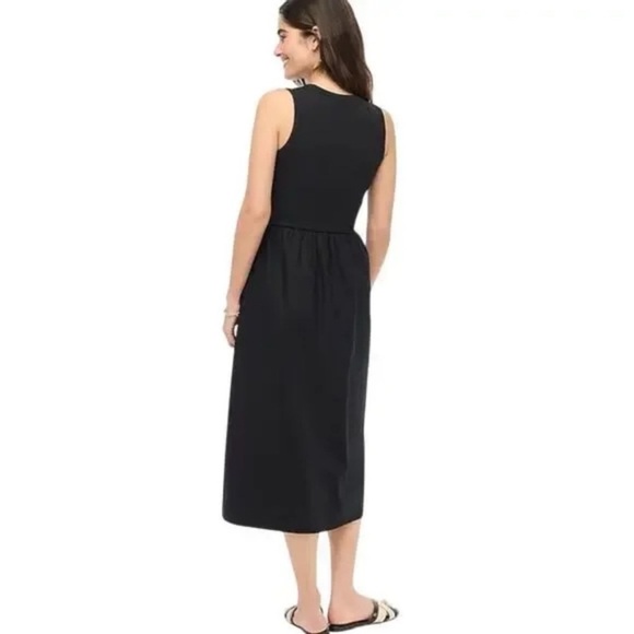 J.Crew Ribbed-knit mixy dress Black Midi Pockets Plus Size 3X NWT Capsule Basic - Picture 2 of 12